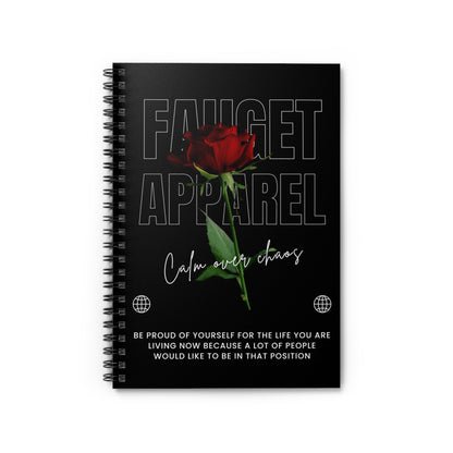 Flower Journal - Cool Faulet Apparel Design - Ruled Line Spiral Notebook