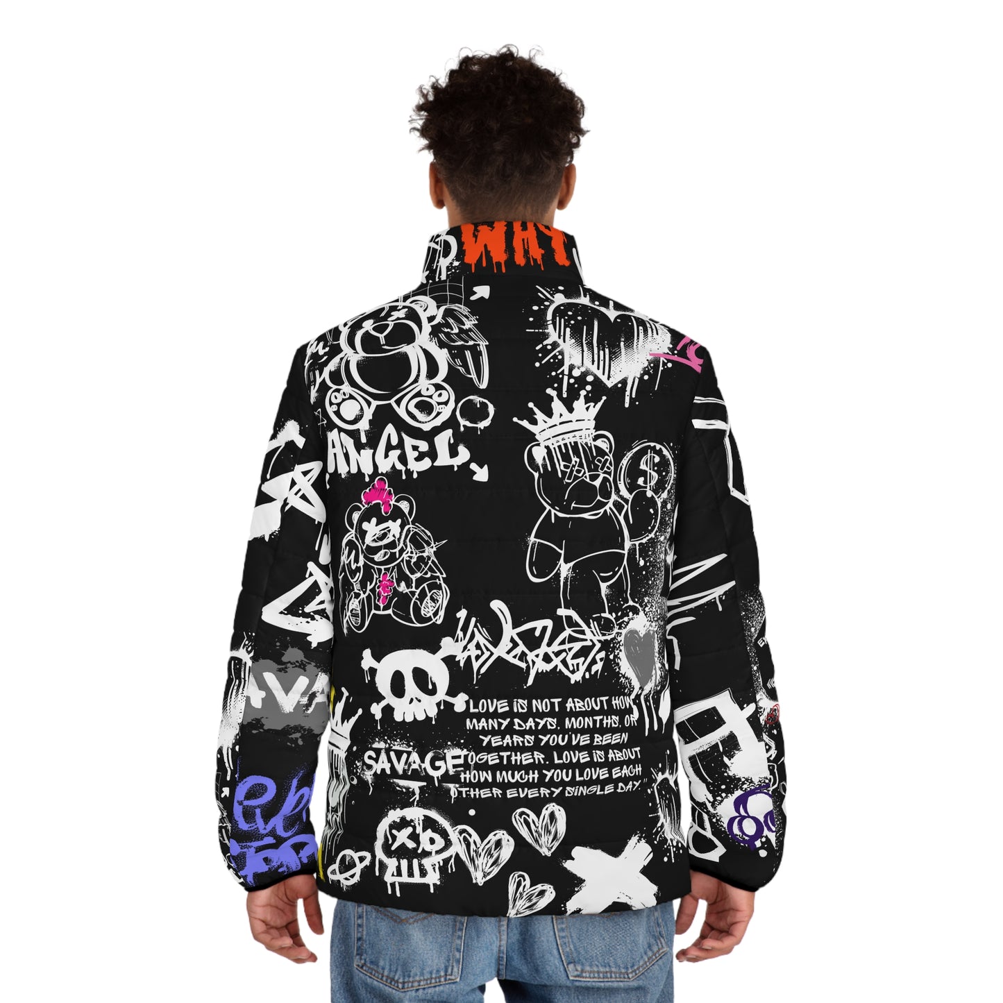 Men's Graffiti Puffer Jacket