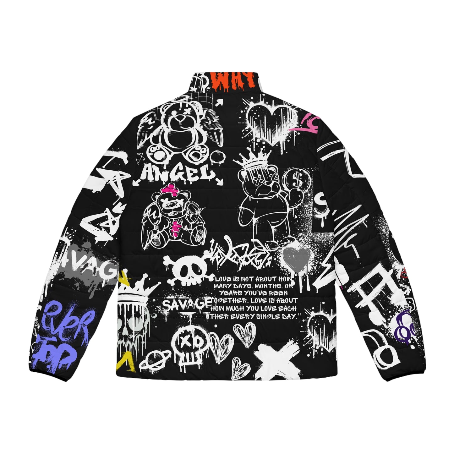 Men's Graffiti Puffer Jacket