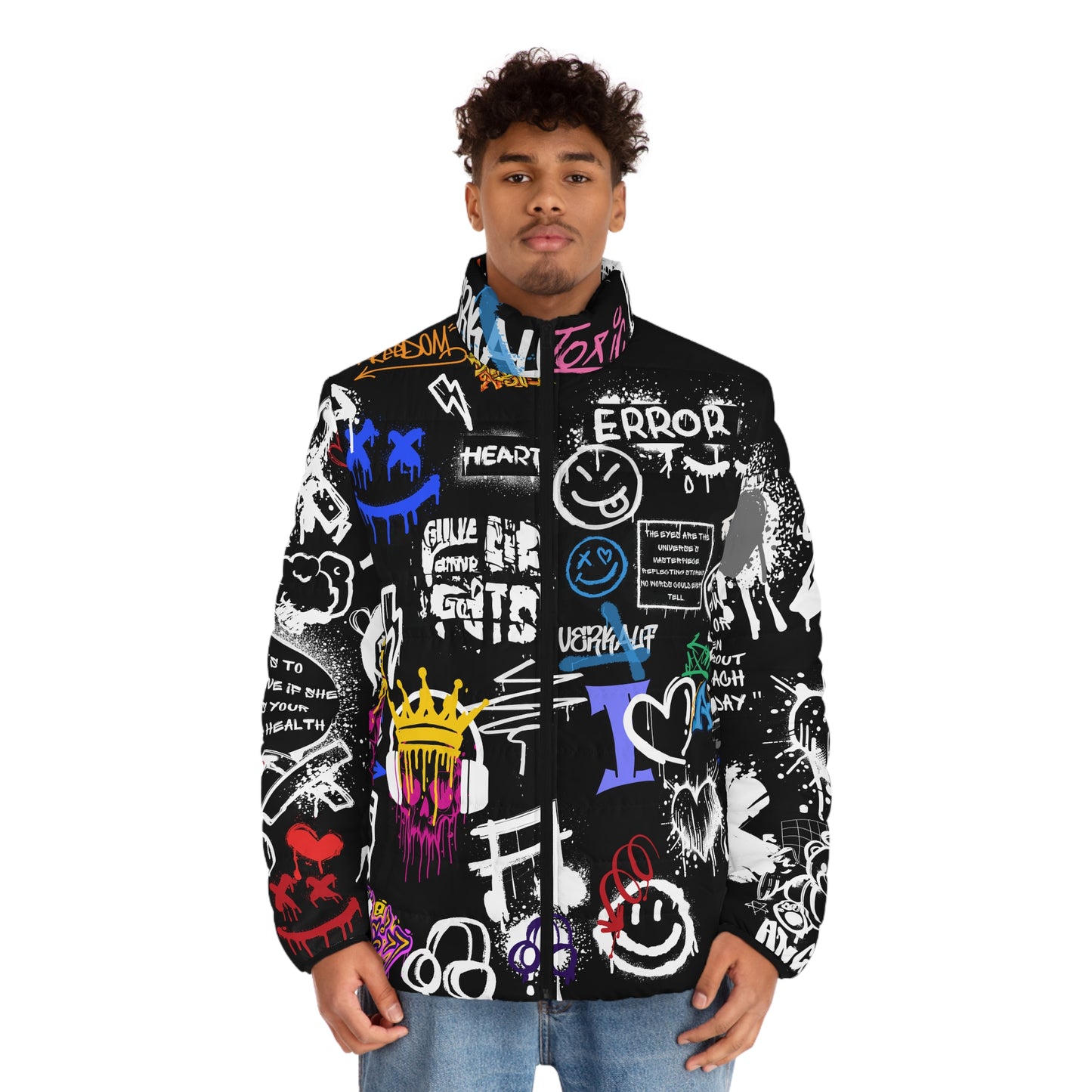 Men's Graffiti Puffer Jacket