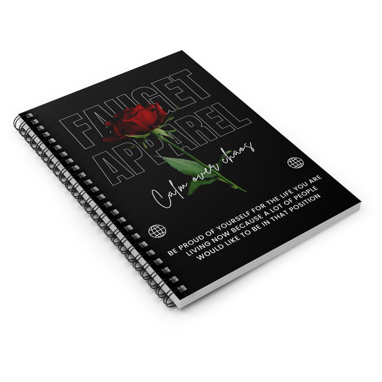 Flower Journal - Cool Faulet Apparel Design - Ruled Line Spiral Notebook