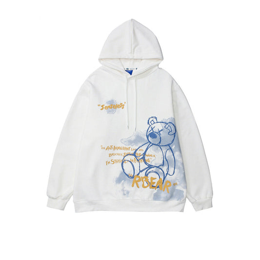 Bear Graphic Print Hoodie